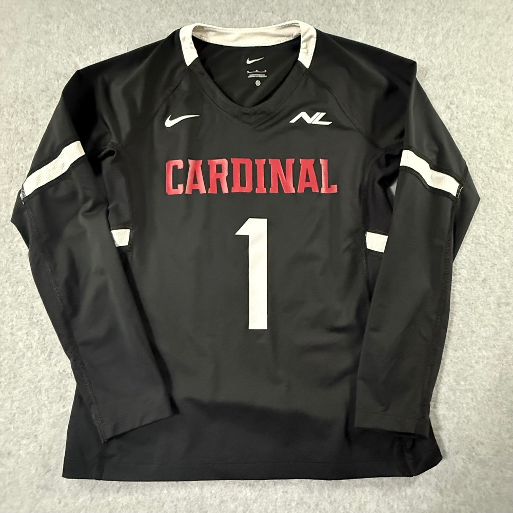 Nike Stanford Cardinal Volleyball Jersey Long Sleeve Aguirre 1 Black Medium